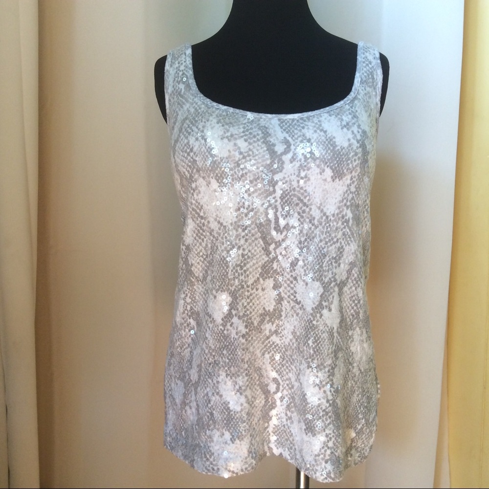 Old Navy Snakeskin Sequined Tank Top